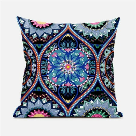 

Amrita Sen Designs CAPL962FSDS-ZP-16x16 16 x 16 in. Bohemian Mandala Vector Suede Zippered Pillow with Insert - Multi Color