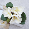 thumbnail image 3 of Hand-Painted Artificial Magnolia Flower Stems, 11-Inch Realistic Floral Branches for Wedding Bouquets, Vase Arrangements, And Table Centerpieces, Home And , One Bunch of Magnolia Flowers (4 Stems), 3 of 4