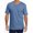 Blue, variant on Short Sleeved Men V-Neck Casual T-Shirt Solid Color Basic Tops With Pocket
