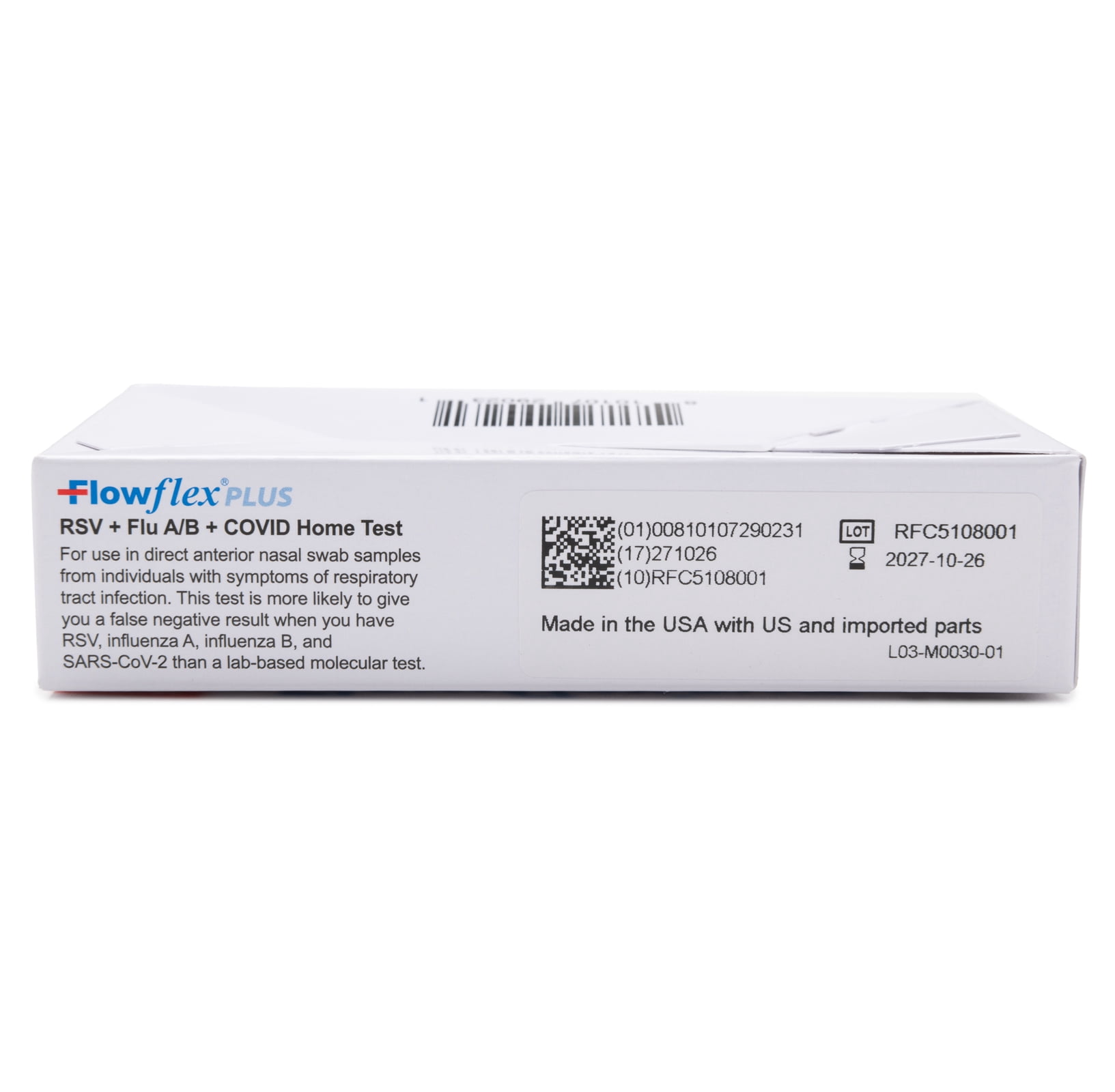 Flowflex Plus RSV + Flu A/B + COVID Home Test is a 4-in-1 Test for RSV, Flu A, Flu B, and COVID