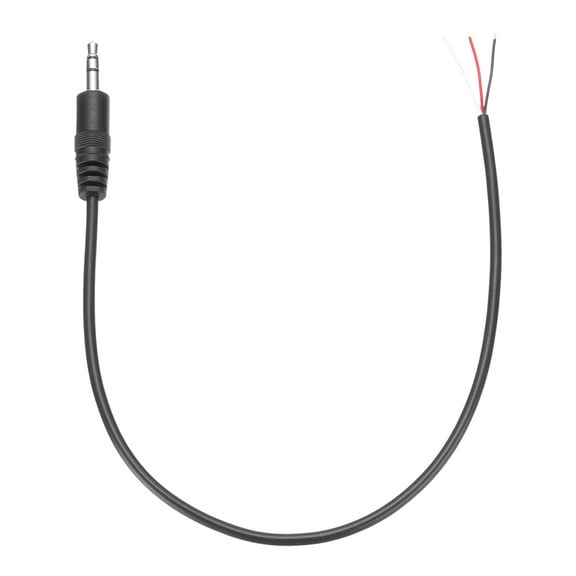 3.5mm Male Jack to Bare Wire Open End Replacement TRS 3 Pole Stereo Cable for Earphone Headphone, 0.30m
