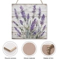 thumbnail image 3 of Zomyto 12x12 In Square Hanging Wood Sign Lavender Printed Wall Hanger Sign, 3 of 8