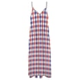 thumbnail image 6 of White Red Blue Tartan Plaid Sleeveless Dress Dresses Women Summer Women's Summer Clothing, 6 of 9