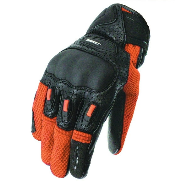 Joe Rocket Dayride Mens Leather Motorcycle Gloves Black/Orange SM