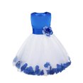 thumbnail image 3 of Sxiwei Kids Princess Petals Flower Girl Dress Junior Bridesmaid Wedding Party Pageant Formal Event Blue 10, 3 of 9