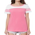 thumbnail image 3 of CHOK Women Stripe Stitching Short Sleeve Colorblock T-shirt, 3 of 7