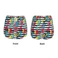 thumbnail image 3 of Balery Trendy Colorful Pineapples 1 Pantalones cortos deportivos para mujer con forro y dos bolsillos, elásticos, para entrenamiento, gimnasio, yoga-Small, 3 of 7