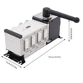 thumbnail image 2 of Automatic Transfer Switch, 250A Industrial Automatic Transfer Switch 110V Dual Power Generator Changeover Switch Support Manual/Auto Adjustment Switch, 2 of 9