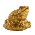 thumbnail image 2 of Lucky Money Frog/sapo Feng Shui Sapo/Rana Estatua Del Cuenca Del Tesoro Con Moneda, Rana China Dorada Atrae Riqueza Y Buena Suerte Para La Decoración Del Hogar De La Oficina(6.5 x 6 x 5cm-Oro), 2 of 14
