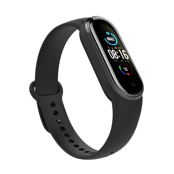 Pulsera de repuesto Pulsera de silicona Reemplazo de correa de reloj deportivo para Xiaomi 5, Negro Eigraketly EL5214-01B