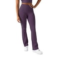 thumbnail image 5 of YITTY Active Women's UltraLuxe Kick Flare High Waist Legging, Athleisure, 4-Way-Stretch, Purple Mystique, 2X, Short | 30" Inseam, 5 of 8