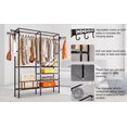 thumbnail image 2 of Heavy Duty Clothing Racks,,830 LBS Metal Clothing Rack,Portable Heavy Duty Garment Rack,Sturdy Free Standing Closet Clothes Rack for Hanging Clothes 49.2”Wx17”Dx68.9”H Black, 2 of 12