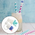 thumbnail image 4 of 6Pcs Silicone Straw Tips Cover Reusable Drinking Straw Tips Lids Cute Straw Caps Covers, 4 of 7