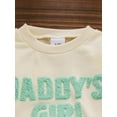 thumbnail image 6 of HWJAD Toddler Baby Girl Clothes 6 9 12 18 24 Months 3 Years Fall Outfits Daddy's Girl Long Sleeve Sweatshirt Tops + Pants + Headband Set, 6 of 8