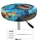 thumbnail image 4 of Balery Colorful Underwater Shark Fundas de asiento para taburete de bar redondo de tela de terciopelo ajustables que protegen de arañazos y manchas para sillas de 14 a 17 pulgadas.-12 inch, 4 of 7