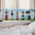 thumbnail image 6 of Lighthouse Kitchen Curtains Valances, Coastal Nautical Window Valances Rod Pocket, Ocean Theme Window Topper Curtain for Living Room Bedroom Bathroom 54x18 inch, 1 Panel, 6 of 6