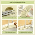 thumbnail image 5 of Faucet Mat for Kitchen Sink, Upgraded Silicone Kitchen Sink Splash Guard Draining Mat Fast Drying Stone Sink Tray, Sink Faucet Mat Splash Guard for Kitchen Bathroom Sink 17.5 x 5.5inch (Beige, 1PC), 5 of 5