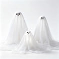 thumbnail image 2 of 3 PCS Halloween Light-Up Ghosts with Witch Hats, Spooky Ghost with Battery Included String Lights,Halloween-Ghost Lights for Porches Yards Gardens Lawn, 11/9/7in, 2 of 7