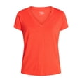thumbnail image 5 of Time and Tru Women's Slub V Neck Tee with Short Sleeves, Sizes XS-XXXL, 5 of 5