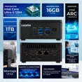 thumbnail image 2 of Computadora Escritorio ECS Mini PC Z7 PLUS AI Intel Core Ultra 5 125H NPU 33 TOPS 16GB DDR5 SSD 1TB W11H-T WiFi 6E BT 5.3 Gaming casual, trabajo y estudio, 2 of 6