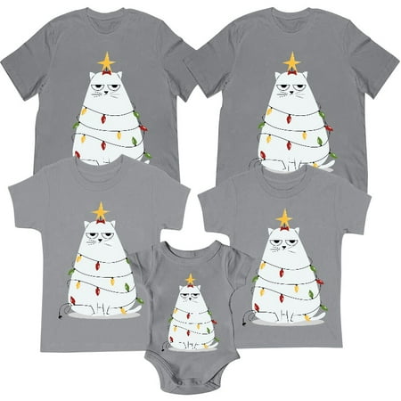 

Lantern Cat Baby Bodysuit & Women s Men s KidsShirt Funny Family Set