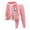 Pink, variant on Odeerbi Toddler Boys Girls Fall Winter Outfits Button Baseball Jacket Jogger Pants Set Unisex Long Sleeve Hoodies Color Block A Patch Sweatsuits Toddler Clothes Brown