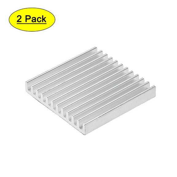 5x35x35mm Silver Tone Aluminum Heatsink Thermal Adhesive Cooler for Cooling 3D Printers 2Pcs