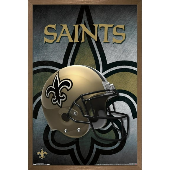 NFL New Orleans Saints - Helmet 16 Wall Poster, 22.375" x 34", Framed