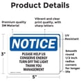 thumbnail image 2 of (2 Pack) Please Help Us Conserve Energy Turn Off OSHA Notice Sign, 2 of 7
