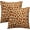 Giraffe Print, variant on Brown Leopard Throw Pillow Cover - 2 Pcs Cheetah Pillow Case 18x18 inch Cotton Soft Animal Print Pillows Covers Decorative Cushion Cover for Home Couch Bed Sofa Double Side Printed