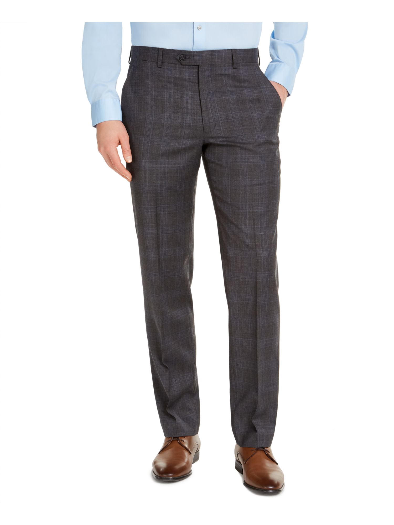 MICHAEL KORS Mens Gray Plaid Pants 38W 