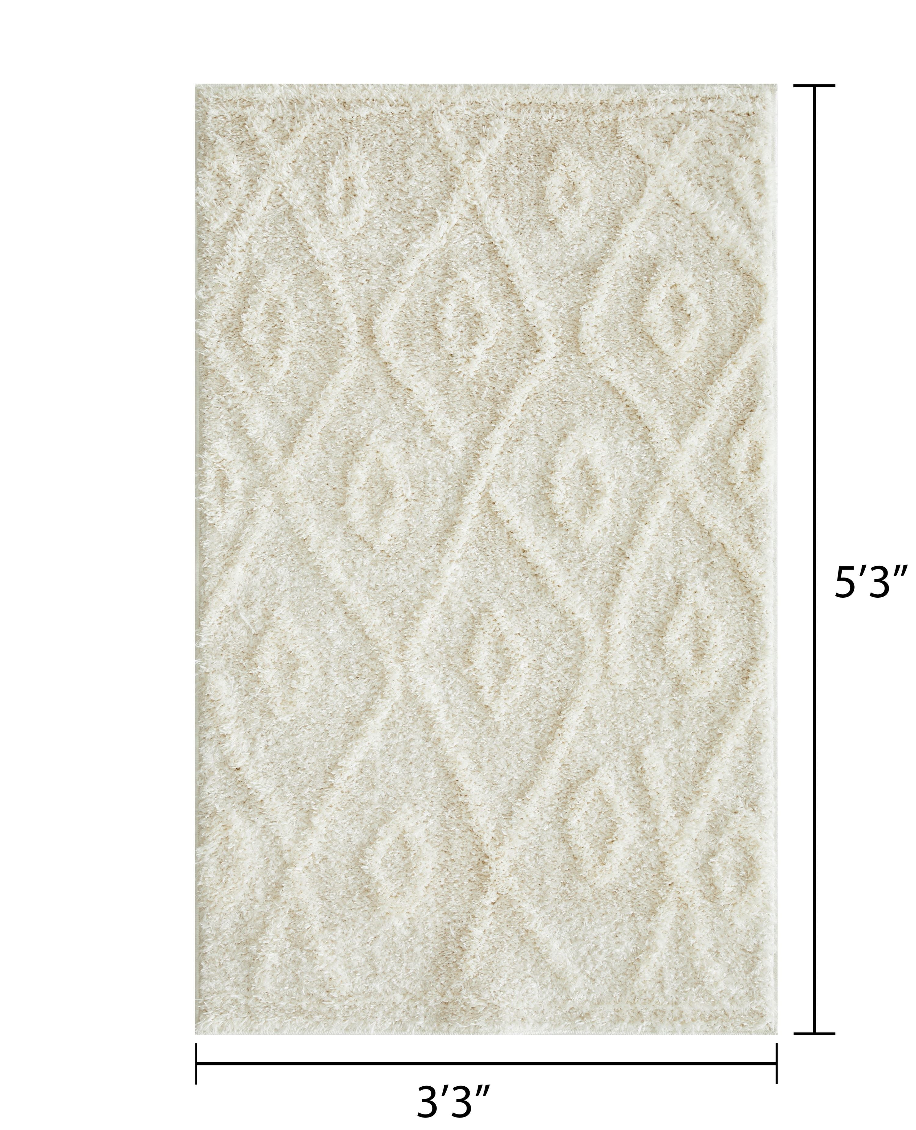 Loomaknoti Vemoa Avonako 3' x 5' Light Grey Geometric Indoor Accent Rug