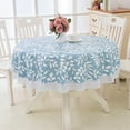 thumbnail image 3 of EIMELI PVC Waterproof Lace Wave Edge Round Tablecloth for Kitchen Dining, 3 of 10