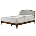 thumbnail image 3 of Omax Decor Grace Wooden Queen size Platform Bed in Walnut and Gray, 3 of 9