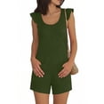 thumbnail image 3 of AUNVITO Women's Sleeveless Romper Round Neck Vest Style with Pockets Casual Chic Solid Color, 3 of 5