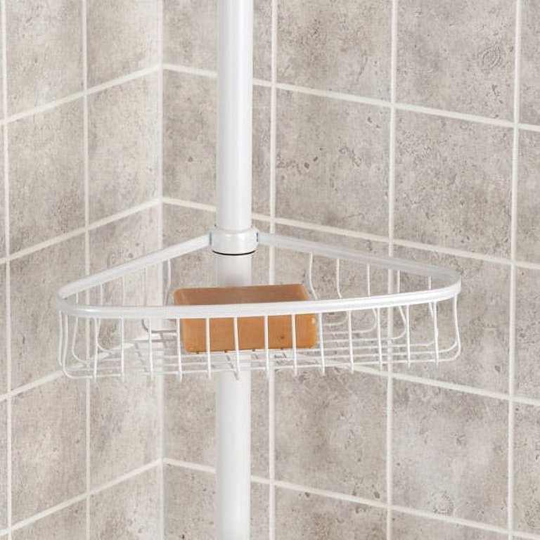 INTERDESIGN York 5 to 9 ft. Tension Pole Shower Caddy in Bronze