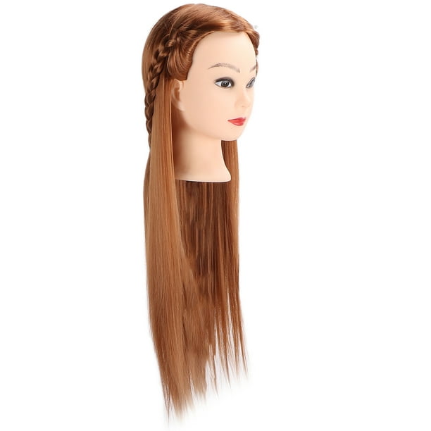 Tête de coiffure Rdeghly, mannequin de coiffure, tête de mannequin de coiffure  tête de mannequin de formation de tressage de cheveux brun clair (avec  maquillage) 
