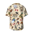 thumbnail image 6 of PAYOHTO Canada Places concept Mens Hawaiian Casual Short-sleeved Shirt Tropical Summer Beach Button Down Shirts, 6 of 7