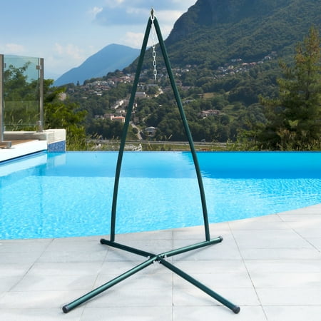 Hammock Stand Extender Lazy Daze Hammocks Summit X-Stand with Heavy Duty Steel Frame for Hanging Hammock Chairs,Capacity 250 Pounds, Green Matt Finish ()