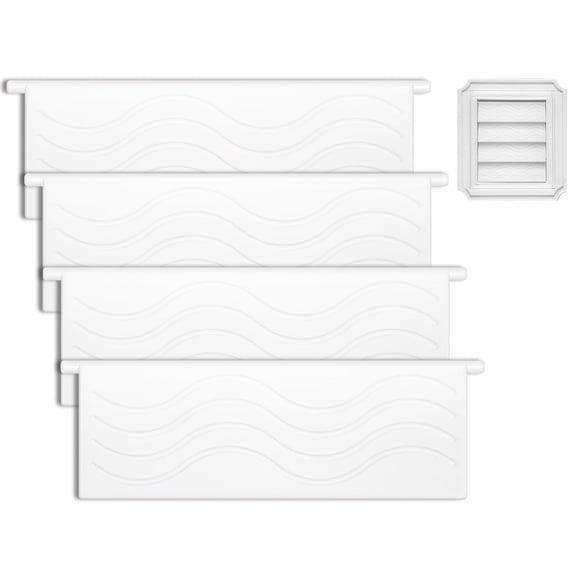 Funda de ventilación para secadora Rolitwils, paquete de 4 unidades, 10,5 cm, color blanco
