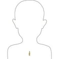 thumbnail image 3 of 14k Yellow Gold White Rhodium, Saint Jude Judas Pendant Religious Charm Created CZ Crystals 12mm with 20" Dainty Neck Chain, 3 of 6