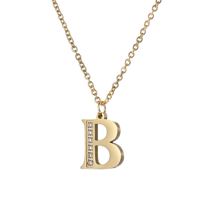 Características del collar de estilo europeo y estadounidense de joyería de letras de moda prominente tridimensional collar de pareja universal para hombres y mujeres