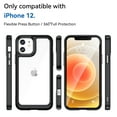 thumbnail image 2 of Feishell Clear Case for iPhone 12 6.1 inch,Shockproof Hybrid Soft TPU Bumper Anti-Scratch Hard Acrylic Back Transparent Slim Phone Case Cover for iPhone 12,Black, 2 of 8