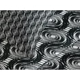 thumbnail image 4 of Ambesonne Abstract Quilted Bedspread Set 3 Pcs, Scribble Round Spirals, King Size, White and Black, 4 of 5