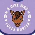 thumbnail image 4 of Inktastic A Girl Who Loves Horses Boys or Girls Baby Bib, 4 of 4