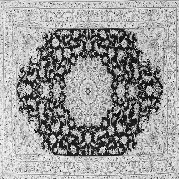 Ahgly Company Indoor Square Persian Gray Traditional Area Rugs, 7' Square