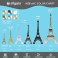 thumbnail image 3 of shiyou-15" Eiffel Tower Statue Decor Alloy Metal, Silver, 3 of 4