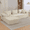 Beige, variant on DELMANGO Modular Sectional Sofa with L-Shape Chaise, Corduroy Boneless Couch Set for Living Room, No Assembly Required, Beige