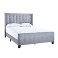 thumbnail image 1 of King Modern Wing Fabric Bed in Dove Gray, 1 of 7