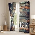 thumbnail image 3 of Homewish Lake House Black Out Curtains,Old Barn Door Curtains Pack of 2 (42x63 Each),Rustic Farmhouse Cabin Bedroom Curtains For Boys Kids,Microfiber Bedroom Decor, 3 of 6